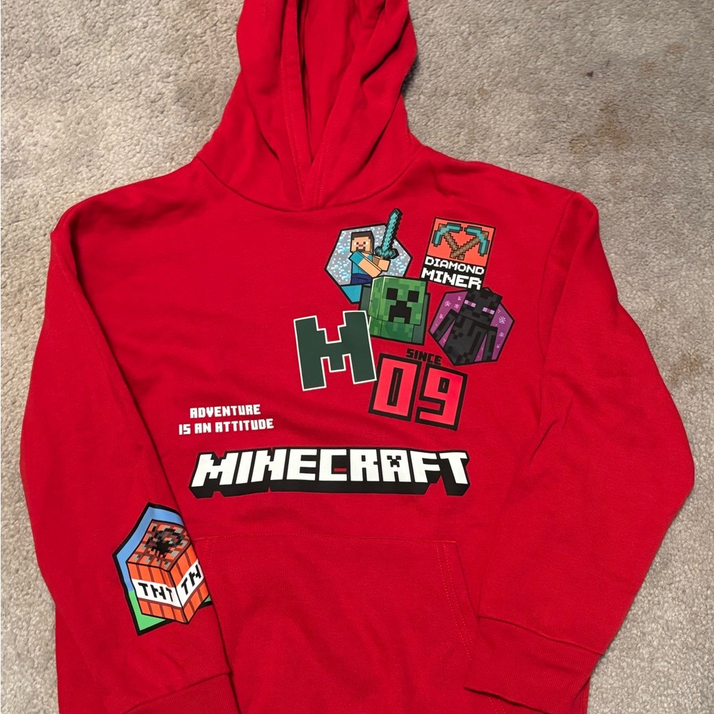 Minecraft Red Kids Hoodie